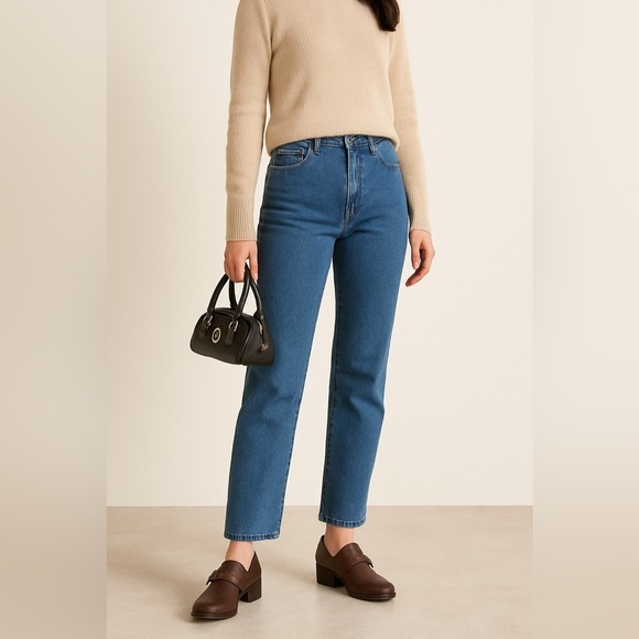 Brown Buckle Heeled Loafers - Picture 1 of 7